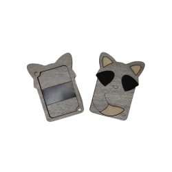 Wooden needle case "Raccoon"