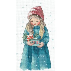 Winter girl - cross-stitch kit