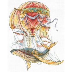 Whale flight - cross-stitch...