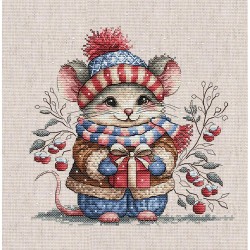 Little mouse with scarf -...