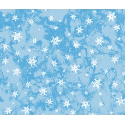 Snowflakes on Blue -...