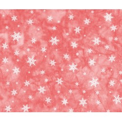 Snowflakes on Red -...