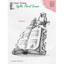 Clear Stamp - Book with owl...